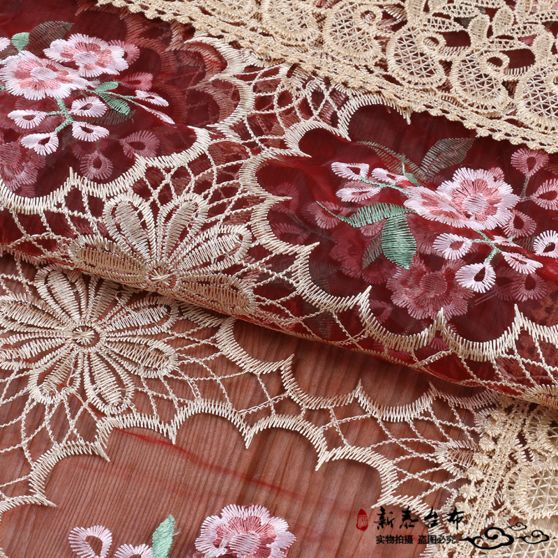 花纹布艺长方形客厅美甲台布梳妆台盖布防尘罩 茶几电视柜桌布细节图