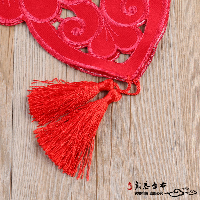 红色款电视柜桌布 布艺茶几布台布 现代简约长方形客厅盖布垫布细节图