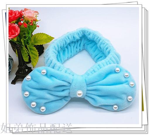 5 yuan 10 yuan shop small pearl bow tie scarf makeup head wear hair headband full figure