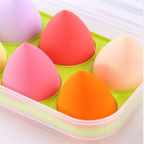 Beauty EGG powder puff storage box desktop, Egg format, simple and transparent water drop gourd powder puff storage for makeup tools Application Scenario