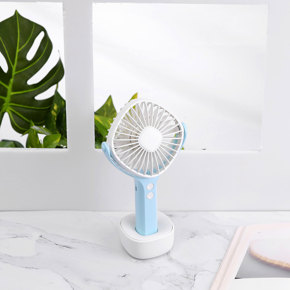 New rotating handheld square fan outdoor mini USB charging base LED night light small fan Application Scenario