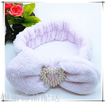 5 yuan 10 yuan shop Pearl heart shape headband bathroom headband full figure