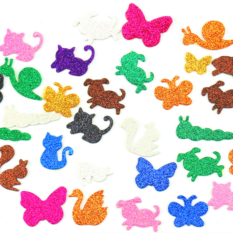 EVA闪光背胶交通工具贴片 幼儿园手工制作材料手工diy儿童手工贴细节图