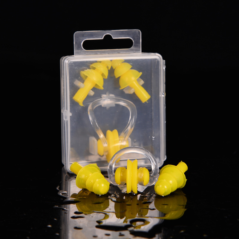 Manufacturers Direct Sales Of New Waterproof Silicone Earplugs Nose Clip Box Children Adult Swimming Supplies Wholesale Specification drawing