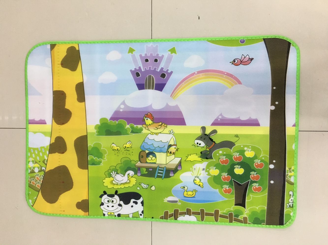 0.5cm double face 60*90cm climbing pad small size PE pad cartoon puzzle pad anti-crash pad game pad small mattress