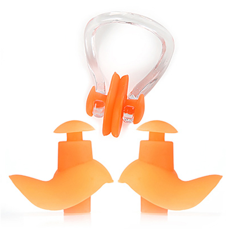 Silicone Nose Clip Earplug Spiral Set Swimming Equipment Supplies Waterproof Manufacturers Wholesale Earplug Nose Clip Box Application Scenario