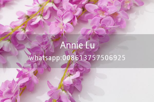 Annie's wedding props, wedding supplies, wedding floral art, artificial wisteria flowers details Picture