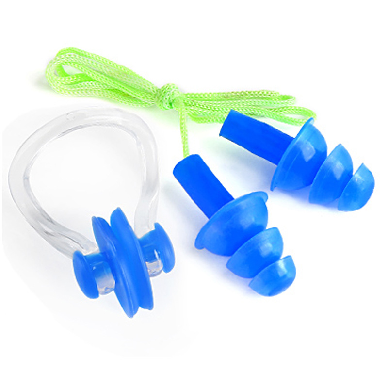 Silicone Nose Clip Earplugs With Rope Set Swimming Equipment Supplies Waterproof Manufacturers Wholesale Earplugs Nose Clip Box Specification drawing