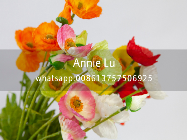 Annie's wedding props, wedding supplies, wedding floral art, simulated poppies details Picture