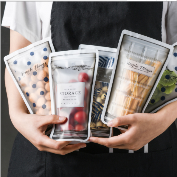 Travel portable food storage bag Creative home refrigerator fruit snack Ziploc bag Ziploc bag thickened food bag