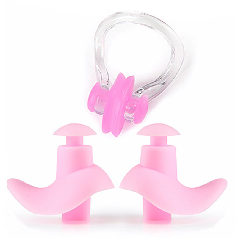 Silicone Nose Clip Earplug Spiral Set Swimming Equipment Supplies Waterproof Manufacturers Wholesale Earplug Nose Clip Box Specification drawing
