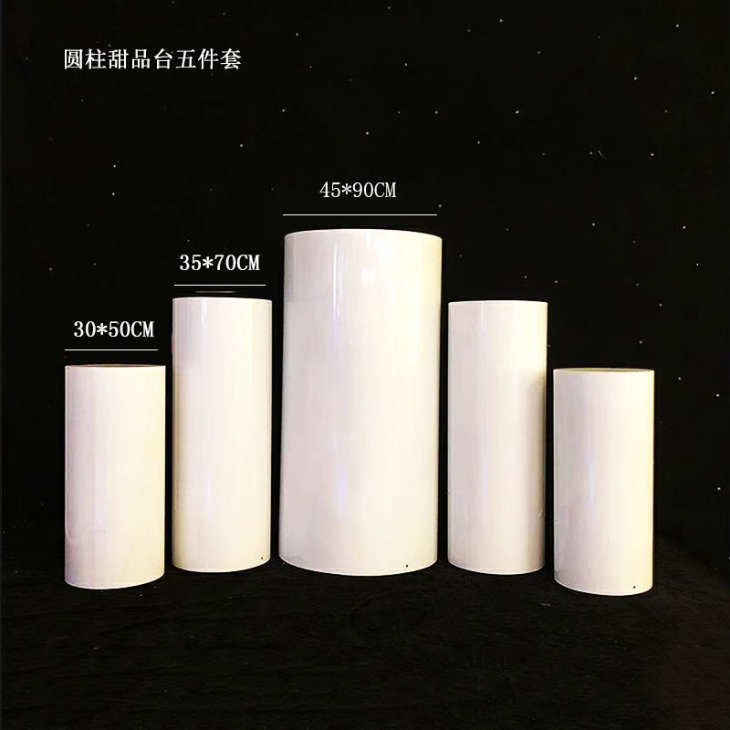 Wedding stage decoration supplies, iron column five-piece set, dessert table ornaments, welcome area window display and table setting Specification image