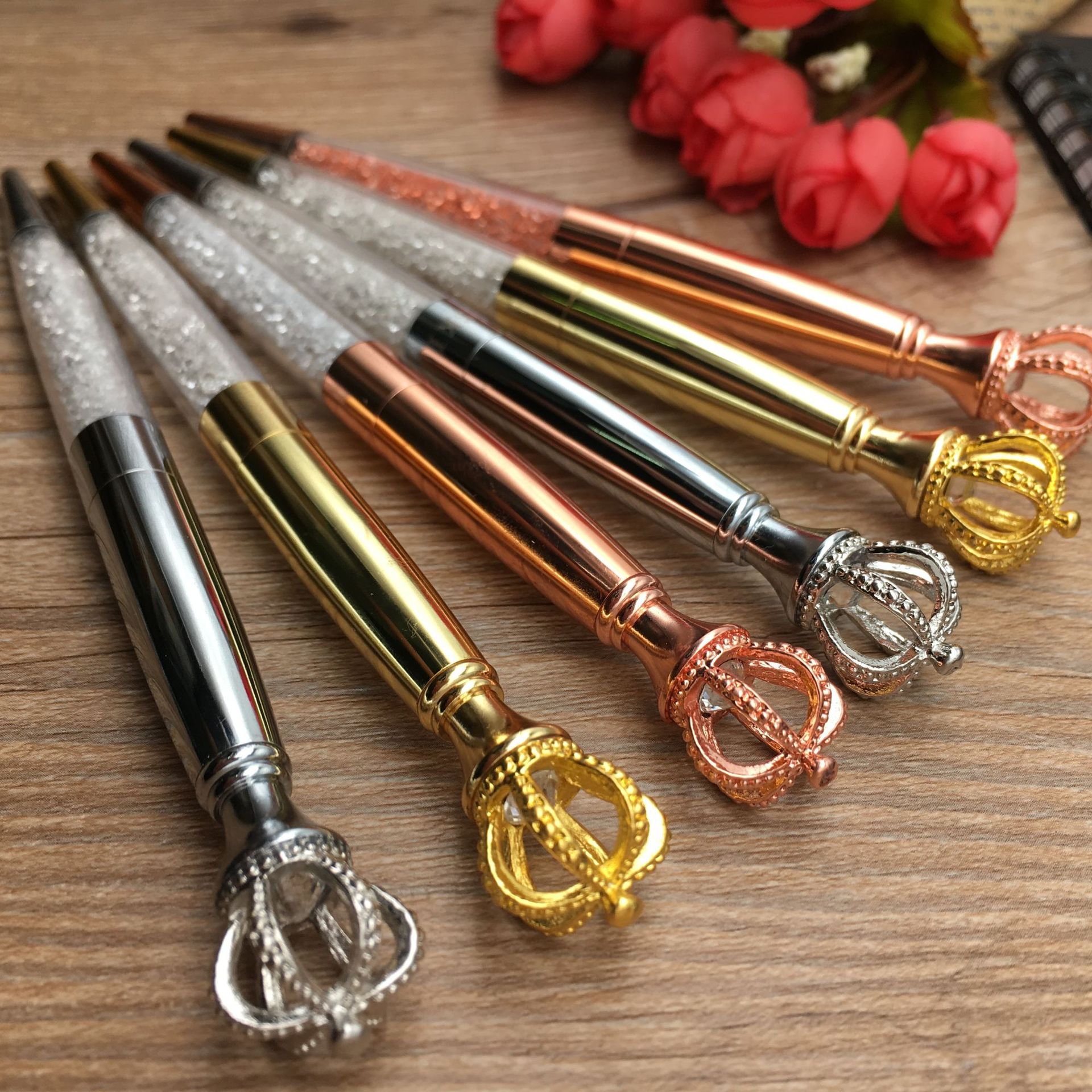 New discounted Crown pens, student metal pens, crown gel pens, promotional metal pens, advertising pens, customizable details Picture