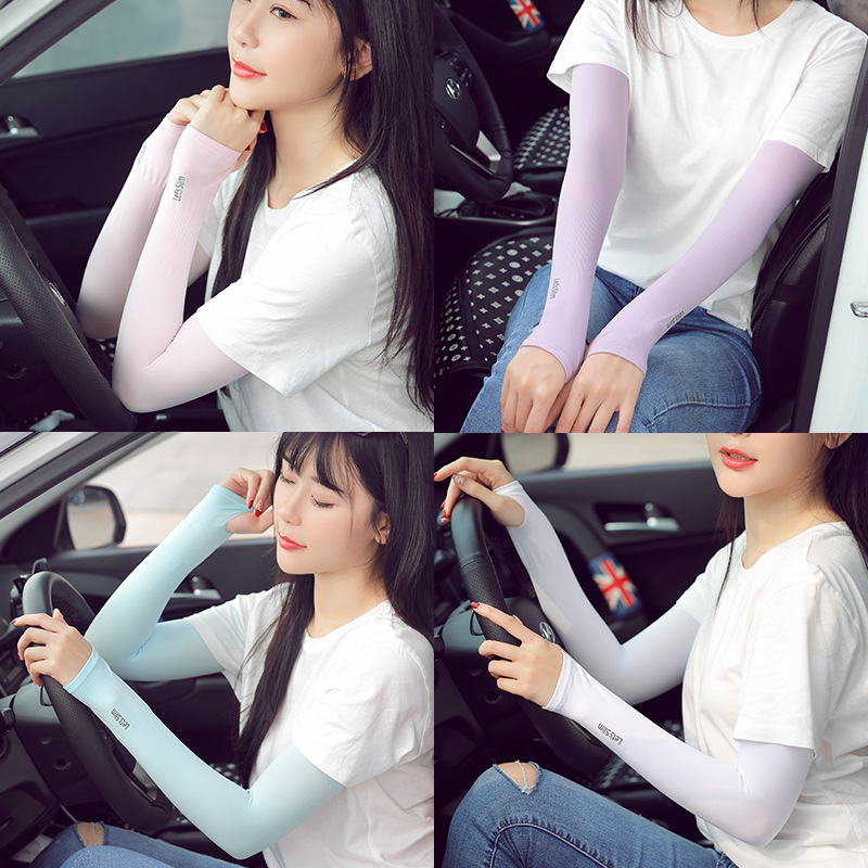 夏季冰丝袖男女通用冰袖防晒袖套骑行开车手臂套长款套袖防紫外线