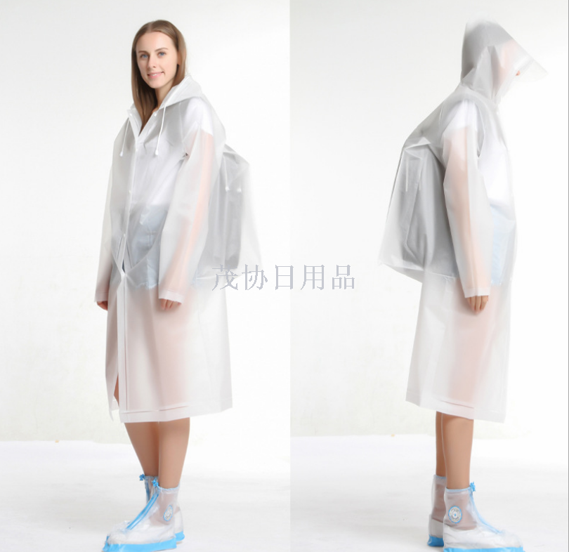 Quality hiking raincoat with backpack bag raincoat Eco-friendly hiking raincoat Men's and women's hiking long raincoat
