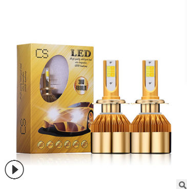 Car LED headlight double color temperature ultra bright headlight gold light fog lamp