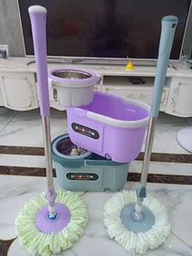 Mop rod rotary universal hands-free mop bucket wet and dry mop magic automatic water throw lazy mop cloth