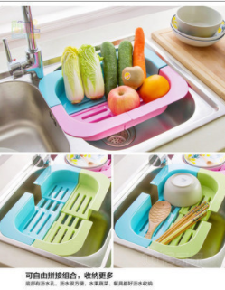可伸缩水槽沥水收纳架碗碟瓜果沥水架晾碗架置物架