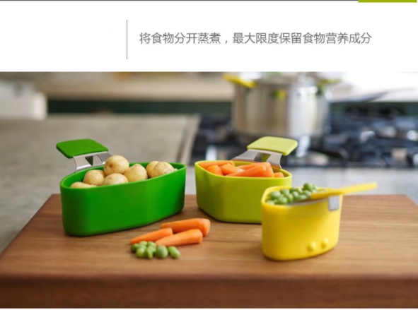 厨具新品蒸煮篮三件套小蒸笼蒸格蒸屉炖蒸焯水篮蒸煮篮产品图