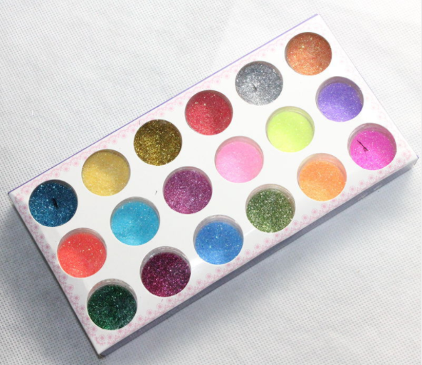 18 color Nail Glitter Nail Fine Powder Nail Laser powder