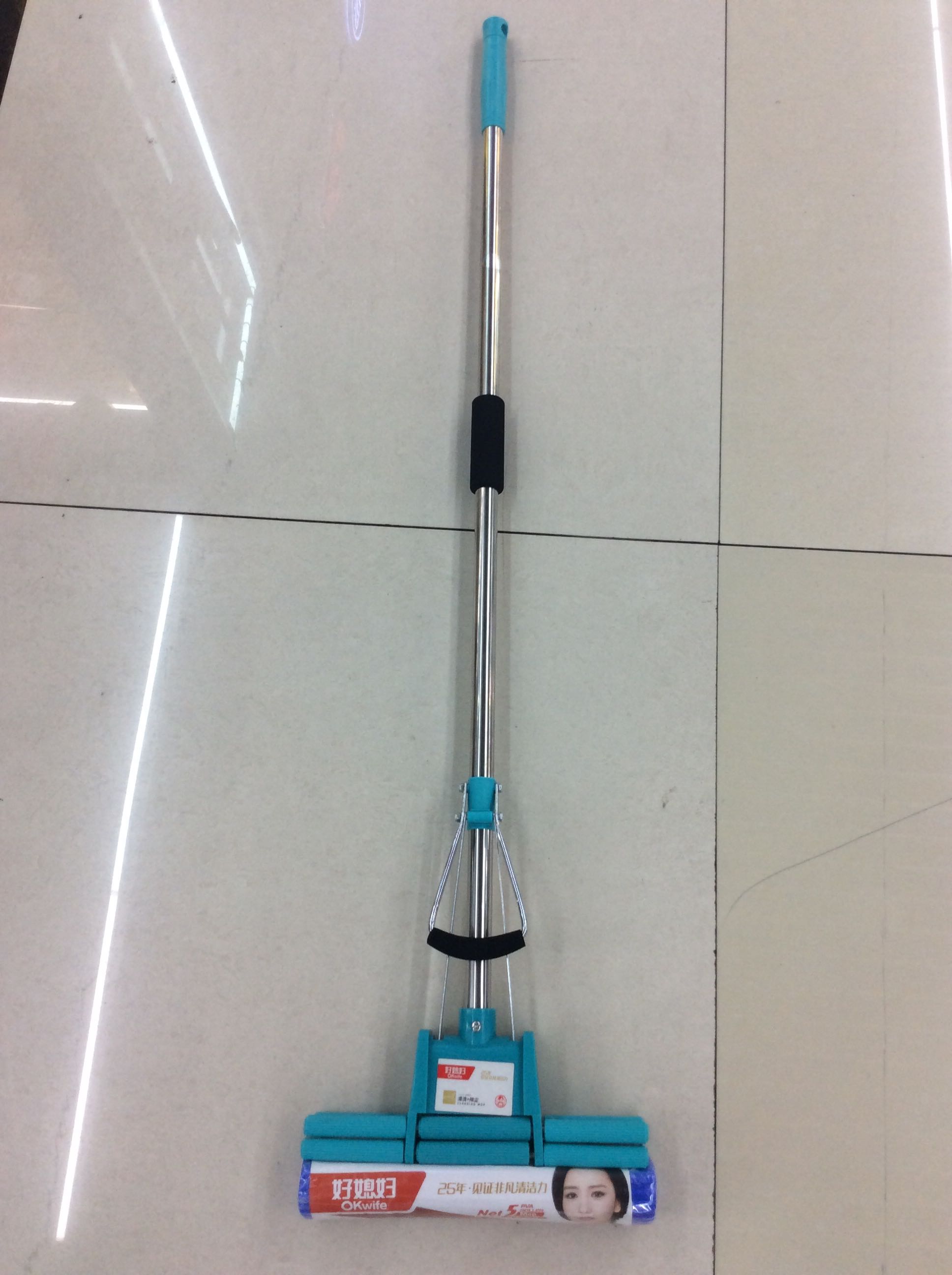 Good wife Collodion mop stainless steel rod medium 27 details Picture