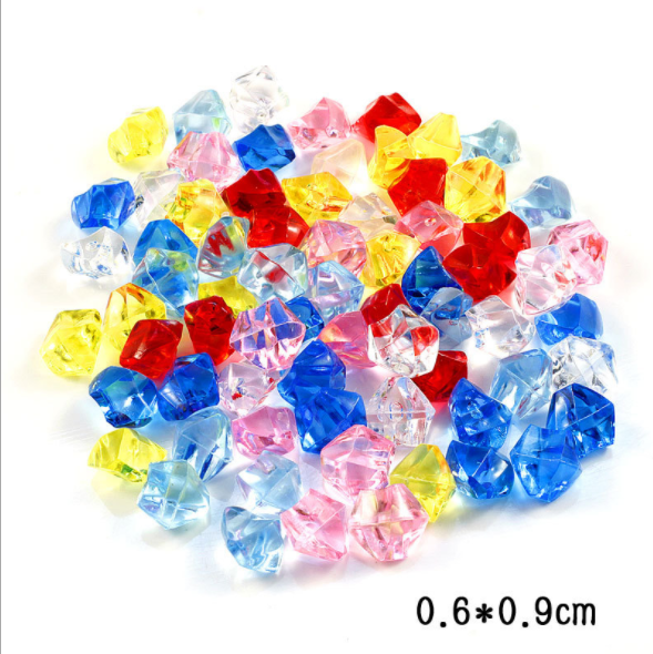 Small ice cube simulation transparent acrylic color crystal frozen plastic fake ice block ice particles
