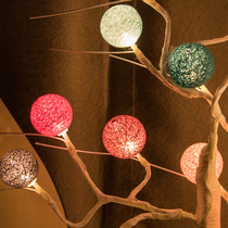 Cross-border LED cotton ball lamp INS new creative tree lamp bedroom bedside lamp