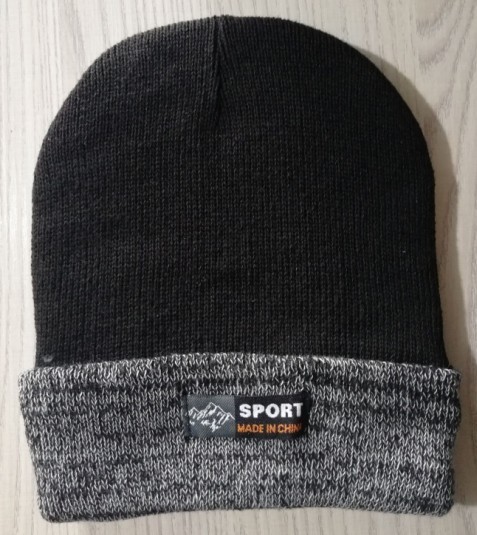 2018 New Men's Knitted Hat Autumn And Winter Hot Plus Fleece Warm Woolen Hat Simple Curling Hat A Hair Specification drawing