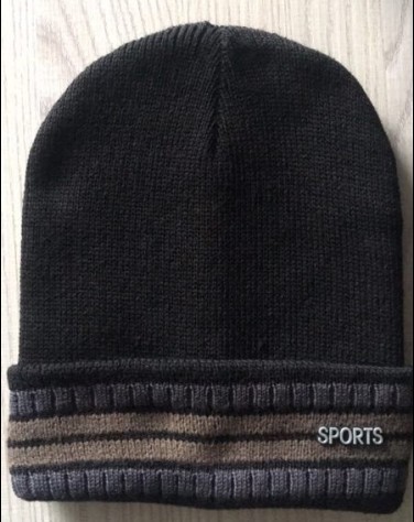 Striped Drawn Needle Knitted Hat For Men And Women Autumn And Winter Warm Woolen Hat Outdoor Knitted Hat Specification drawing