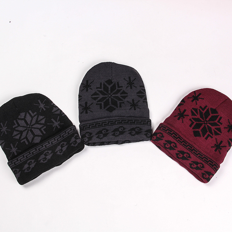 Winter Men's Hat Woolen Hat Thick Knit Hat Pullover Hat