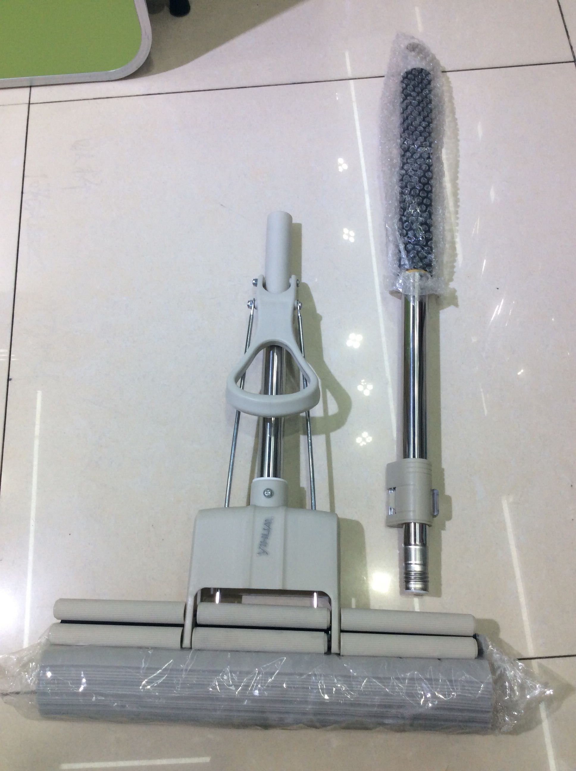 27CM separable stainless steel telescopic rubber mop new Specification drawing