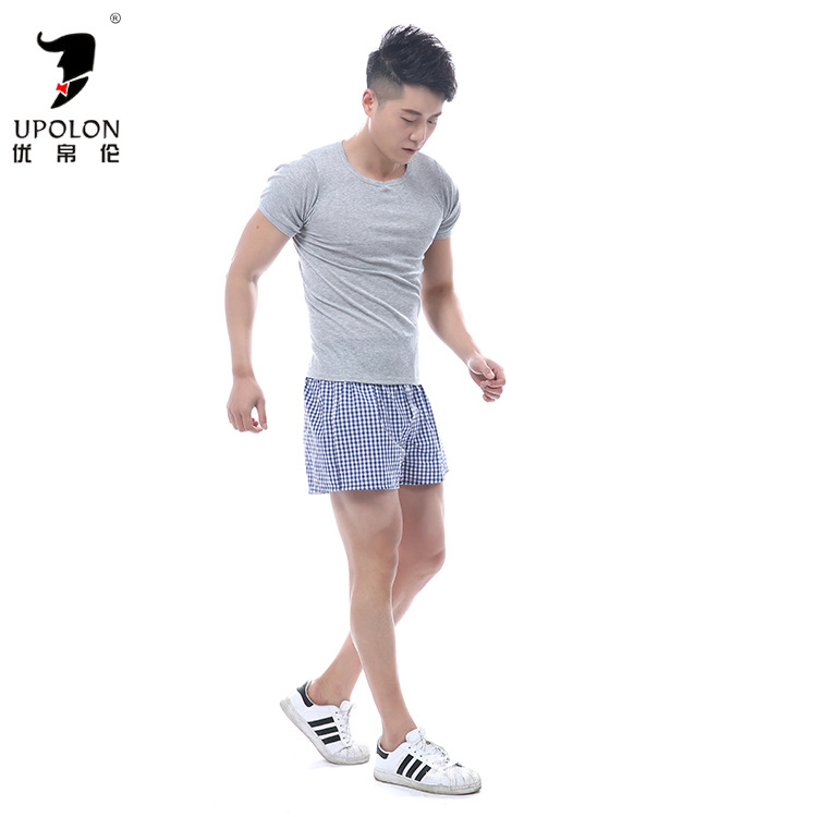 优帛伦夏季男士精梳棉T恤家居运动健身吸湿排汗打底短袖厂家直销