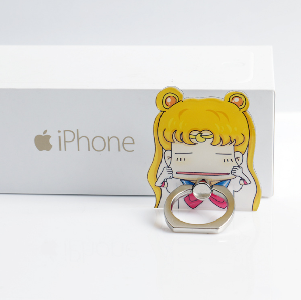 Original iring ring buckle cartoon acrylic phone stand metal lazy phone case DIY accessories Application Scenario