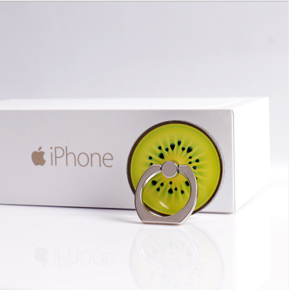 Creative mobile phone stand, cartoon fruit ring buckle stand, 360-degree rotating lazy desktop stand, promotional gift Application Scenario