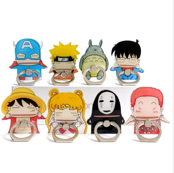 Original iring ring buckle cartoon acrylic phone stand metal lazy phone case DIY accessories