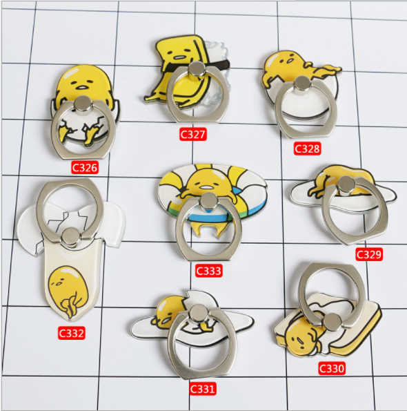 Original cartoon Lazy Egg Yolk Egg Yolk King mobile phone ring stand, creative and personalized lazy person stand Application Scenario