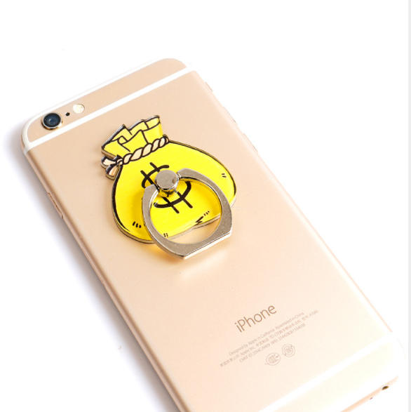 Creative ring buckle mobile phone stand, cartoon acrylic metal buckle, 360-degree rotating mobile phone case DIY patch material Application Scenario