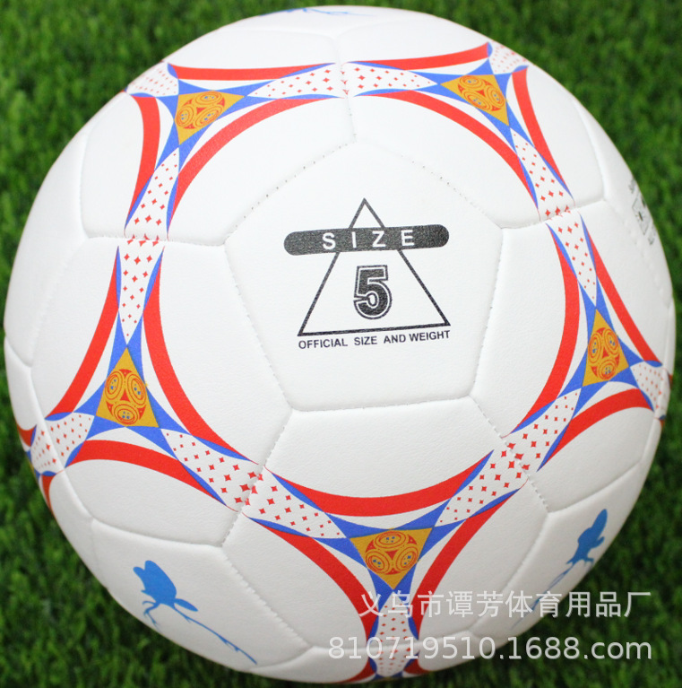 厂家生产礼品超纤机缝足球5号4号定制高档白色俱乐部比赛训练足球细节图