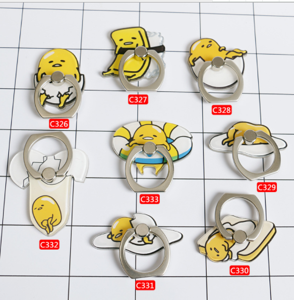Original cartoon Lazy Egg Yolk Egg Yolk King mobile phone ring stand, creative and personalized lazy person stand Specification image