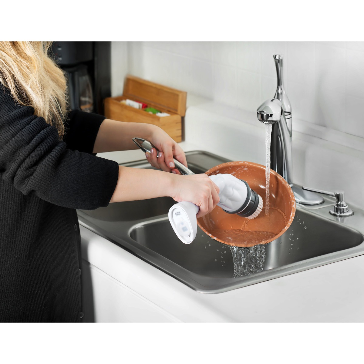 scrub's new handheld tastic max powerful decontamination electric cleaning brush and floor brush