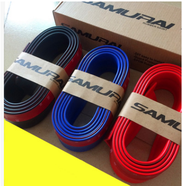 Car soft anti - collision rubber strip anti - scratch carbon fiber rubber small surround side skirt front lip tail fin front shovel refit