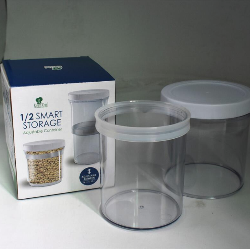 Adjustable Container抽真空保鲜盒伸缩食品保鲜密封罐真空粮食罐