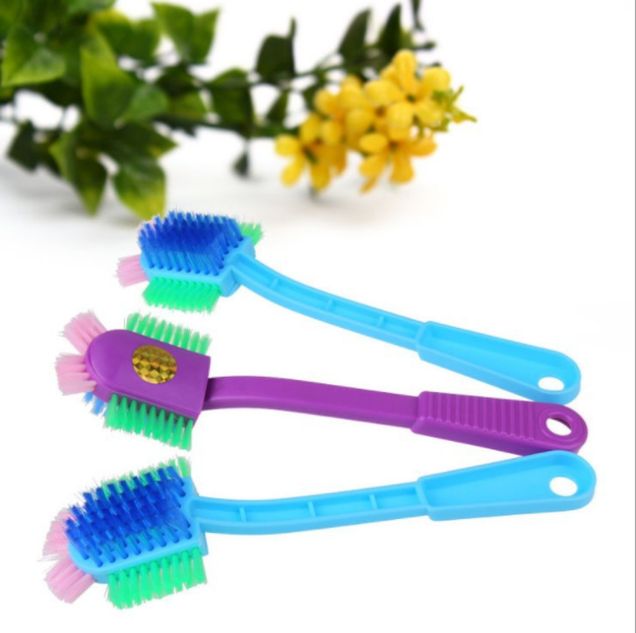 韩版清洁鞋刷 全方位长柄清洁刷 双面多功能洗鞋刷洗鞋器