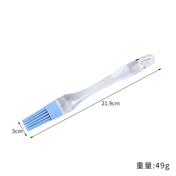 透明手柄圆柱油扫烧烤刷厨房烘焙工具 创意硅胶毛刷细节图