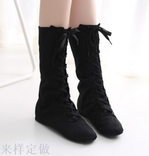 女款舞蹈鞋长筒款细节图