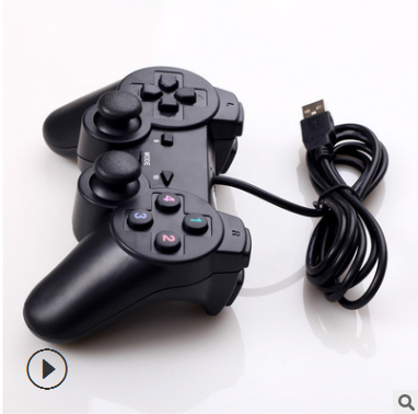 天源双打振动电脑PC震动Gamecontrollers适用拳皇有线USB游戏手柄产品图