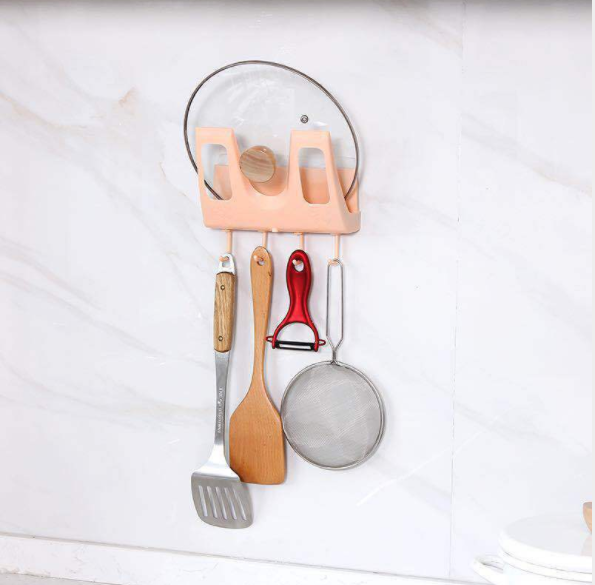 Non-drilling pot lid rack, wall-mounted pot lid, kitchen storage rack, pot lid storage rack, cutting board