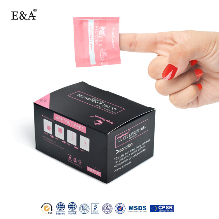 E&A Genuine eco-friendly, odorless nail removal kits, disposable nail tools, nail removal water, nail removal towels, exclusively for export