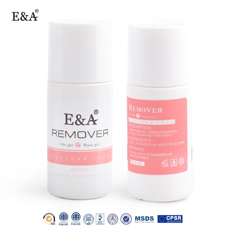 E&A Nail Polish Remover, nail care products, cleaning liquid, acetone-free, eco-friendly nail polish remover, easy to remove nails, scented, exclusively for export Specification image