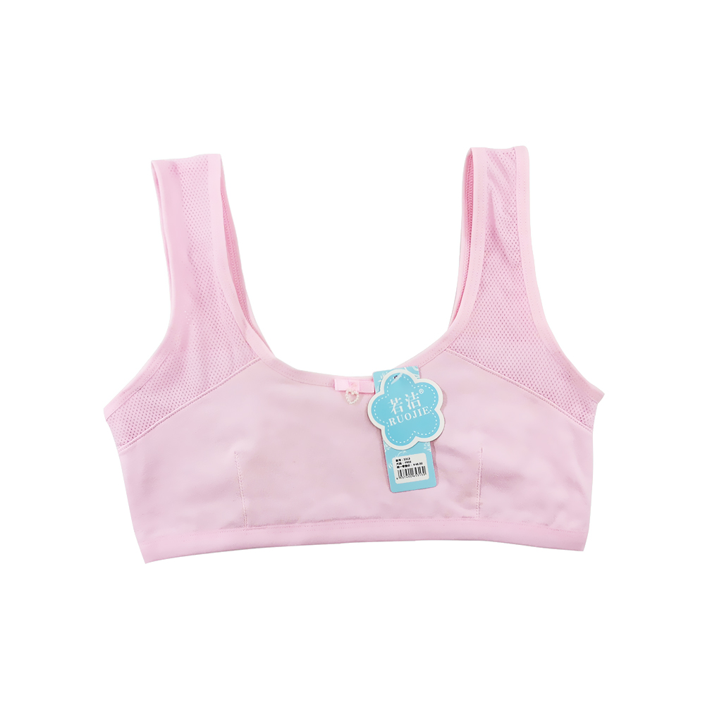Double cotton patch breathable wide shoulder strap teenage girl student sports bra vest 5313 Application Scenario